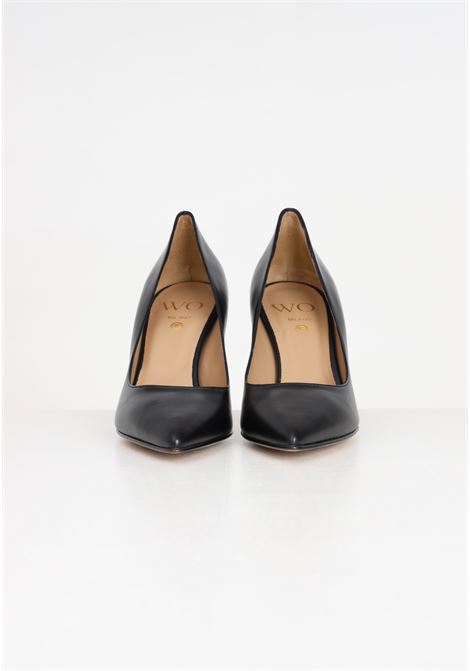Black women's pumps with gold spiral detail WO MILANO | 640.